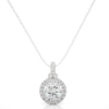 Picture of 1.50 Carat Pendant Necklace, Encircled By Sparkling Halos.(Without Chain)