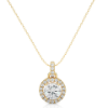 Picture of 1.50 Carat Pendant Necklace, Encircled By Sparkling Halos.(Without Chain)