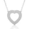 Picture of 0.75 Carat Heart Pendant Framed by Sparkling Diamonds (Without Chain)