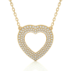 Picture of 0.75 Carat Heart Pendant Framed by Sparkling Diamonds (Without Chain)