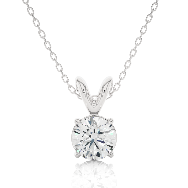 Picture of Elegant 0.60 Carat Round Diamond Pendant in a Refined Prong Setting (Without Chain)