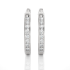 Picture of Elegant C Circle Hoop Earrings with 0.50 Carat Round Diamonds.