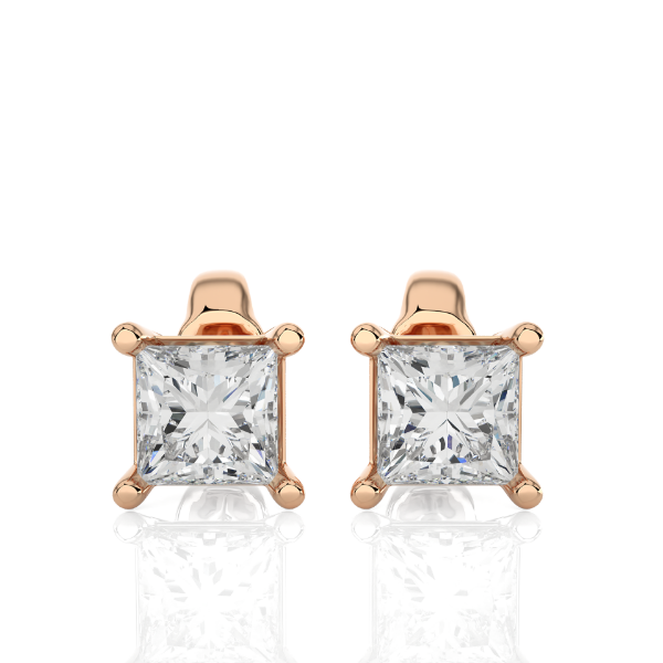 Picture of Shine brilliantly with 1 carat of princess cut perfection in diamond studs.