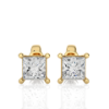 Picture of Shine brilliantly with 1 carat of princess cut perfection in diamond studs.