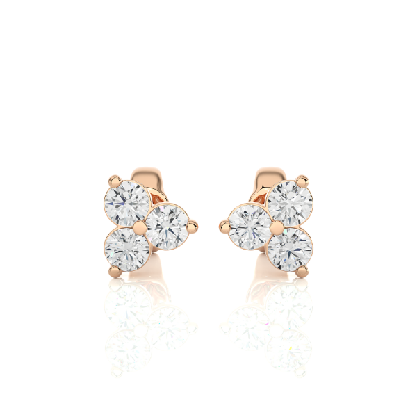 Picture of Sparkle subtly with 0.45 carat round diamond studs – timeless elegance.