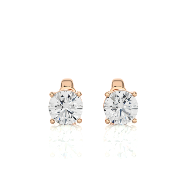 Picture of Simple yet stunning 1.05 carat round diamond studs.