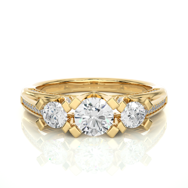 Picture of 1.20 Carat Lab Grown Diamond Three Stone Ring.