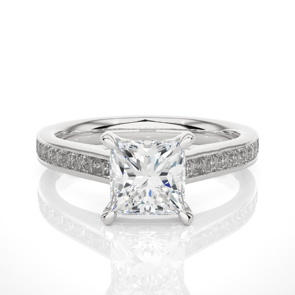 Picture of 1.95 Carat Lab Grown Princess Cut Diamond Ring