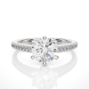 Picture of 1.50 Carat Round Cut Lab Diamond Ring with Accents.