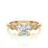 Picture of 1.21 Carat Round Cut Ring,accented with Delicate Heart Shaped Side Stones.