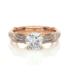 Picture of 1.50 Carat Round and Baguette Cut Three Stone Diamond Ring.