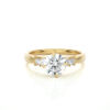 Picture of  0.70 Carat Lab Grown Solitaire Cathedral Ring.