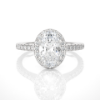 Picture of 1 carat Halo Solitaire Lab Grown Diamond Ring.