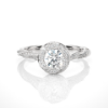 Picture of 1 Carat Halo Solitaire Lab Grown Diamond Ring.