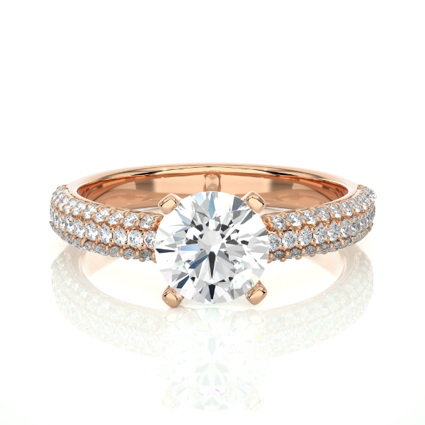 Picture of A Classic Solitaire Design Elevated With Dazzling Pave Band.