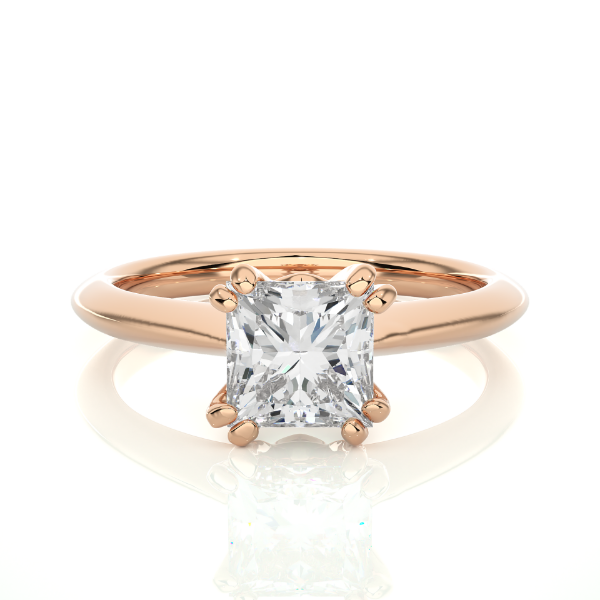 Picture of 1.38 Carat Lab Grown Diamond Princess Cut Solitaire Ring.