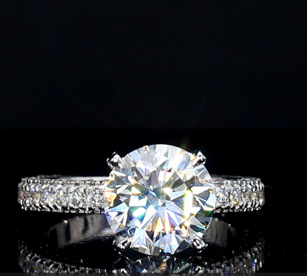 Picture of A Stunning 3 Carat Round Brilliant Cut Lab Grown Diamond Ring