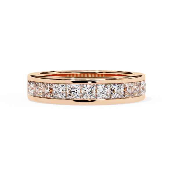 Picture of A Beautiful Ring Featuring 11 Princess Cut Stones Set In A Channel Setting.