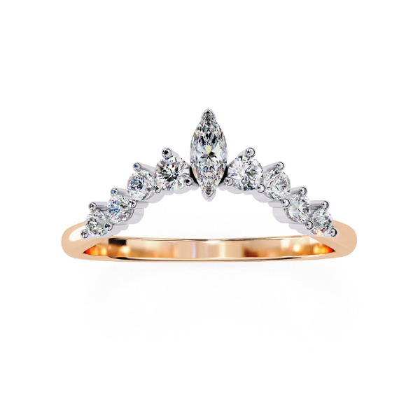 Picture of 0.38 Ct lab Grown Diamond Tiara Diamond Ring.