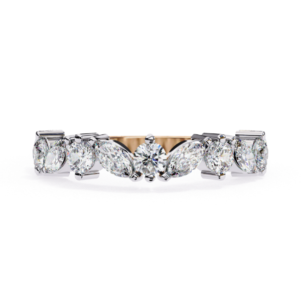 Picture of A Stunning 0.90 Carat Marquise and Round Diamond Ring.