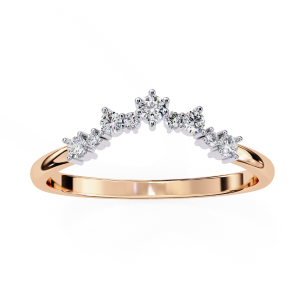 Picture of 0.25 carat Band Featuring Brilliant Round Diamonds In a Gentle Curve.