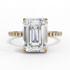 Picture of 2.80 Carat Emerald Cut Diamond Ring With A Pave band.