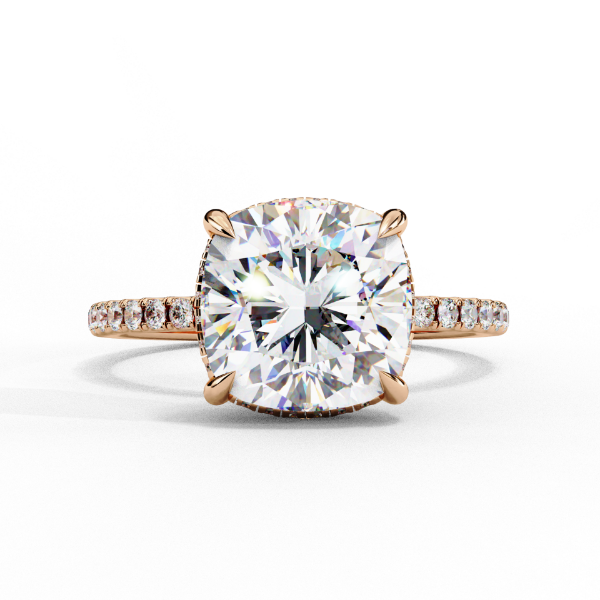 Picture of Glamorous 3.53 Carat Cushion Lab Grown Diamond Ring