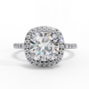 Picture of 2.09 Carat Lab grown Diamond Cushion Cut Ring With Halo.