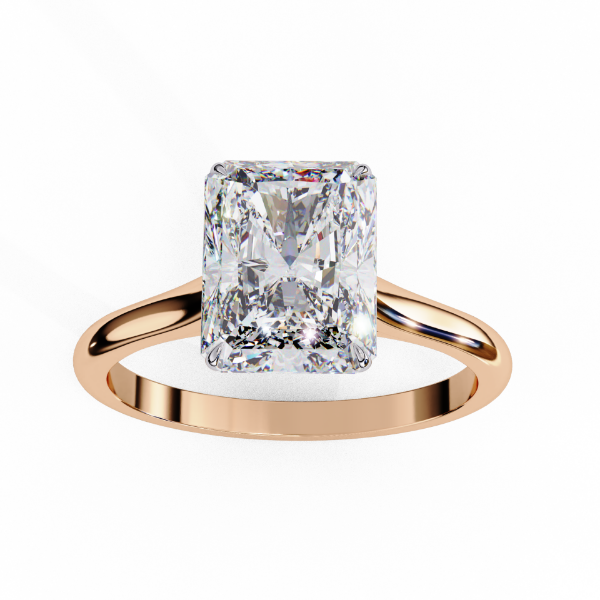 Picture of 2.94 Carat Radiant Cut Diamond Solitaire Ring.