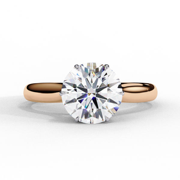 Picture of 1.92 Carat Round Diamond Ring On a Sleek band.