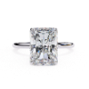 Picture of 2.53 carat Radiant cut Diamond Solitaire Ring in Minimalist Band Design.