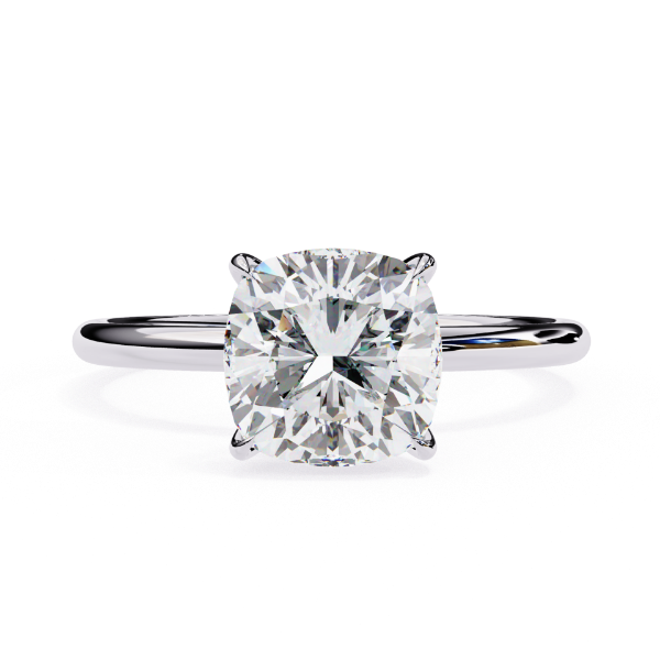 Picture of 2.65 Carat Cushion Cut Diamond Solitaire Ring. 