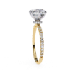 Picture of Elegant diamond solitaire ring with a gold band.