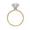 Picture of Elegant diamond solitaire ring with a gold band.