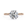 Picture of Elegant diamond solitaire ring with a gold band.