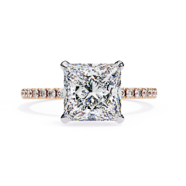 Picture of A Beautiful Princess Cut Diamond Ring.