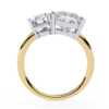 Picture of 1.60 carat Pear And 2.15 carat Princess Cut Lab Grown Diamond Two Stone Ring.