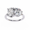 Picture of Round And Oval Cut Lab Grown Diamond Two Stone Ring.