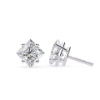 Picture of 2.40 Carat Princess Cut Lab Grown Diamond Stud Earring.