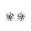 Picture of Round Cut Lab Grown Diamond Stud Earring.