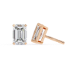 Picture of 2.40 Carat Emerald Cut Lab Grown Diamond Stud Earring.