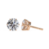 Picture of Round Cut Lab Grown Diamond Stud Earring.