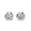 Picture of Round Cut Lab Grown Diamond Stud Earring.