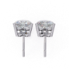 Picture of 2.43 Carat Heart Cut Lab Grown Diamond Stud Earring.