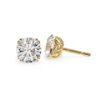 Picture of Round Cut Lab Grown Diamond Prong Setting Stud Earring.