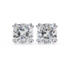 Picture of 2.25 Carat Cushion Cut Lab Grown Diamond Stud Earring.