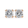 Picture of 2.25 Carat Cushion Cut Lab Grown Diamond Stud Earring.