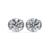 Picture of  Round Cut Lab Grown Diamond Stud Earring.