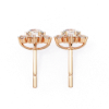 Picture of 0.72 Carat Round Cut Flower Earrings.