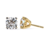 Picture of 2.57 Carat Round Cut Lab Grown Diamond Solitaire Stud Earring.